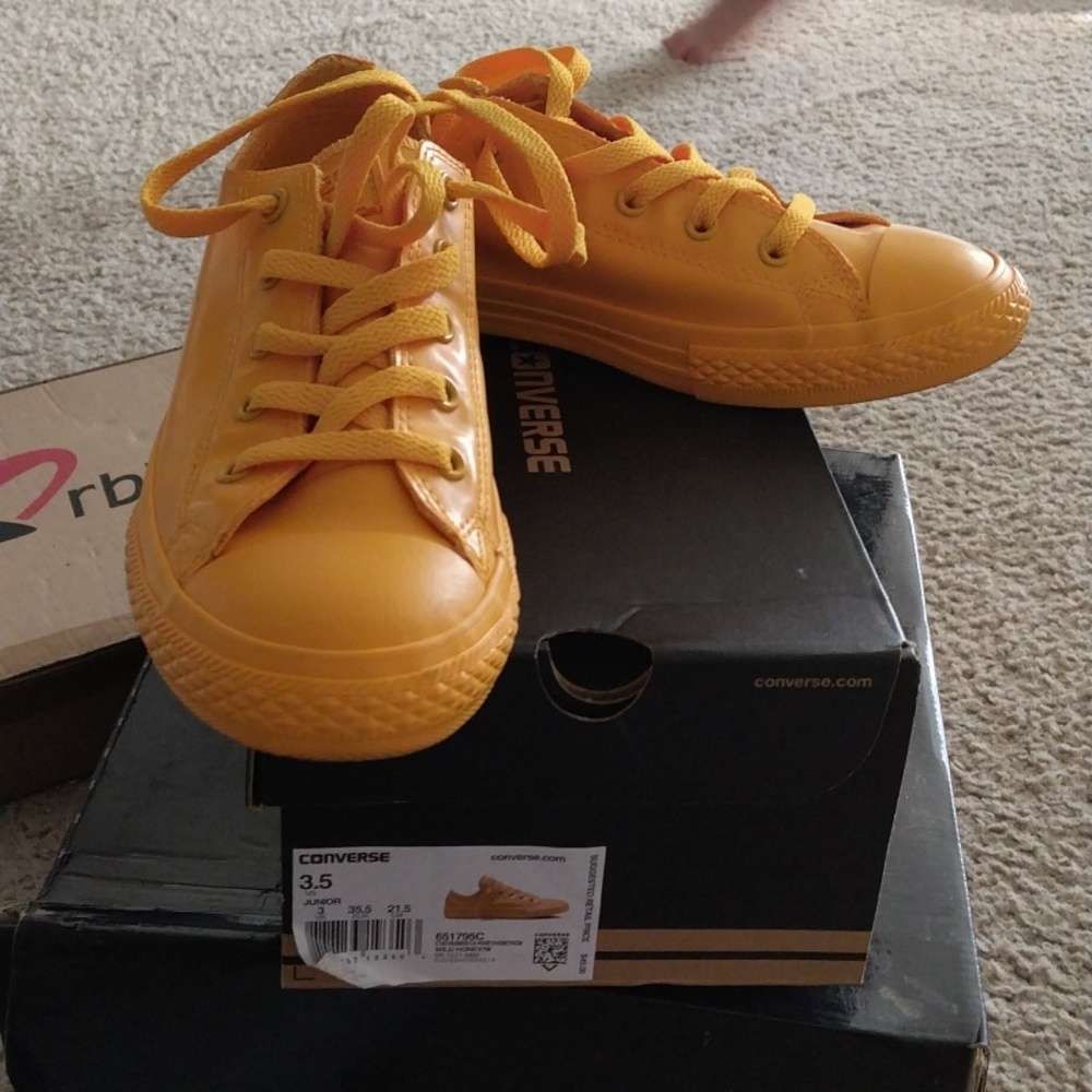 Bright yellow converse